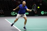 Adrian Mannarino at the 2023 Davis Cup.